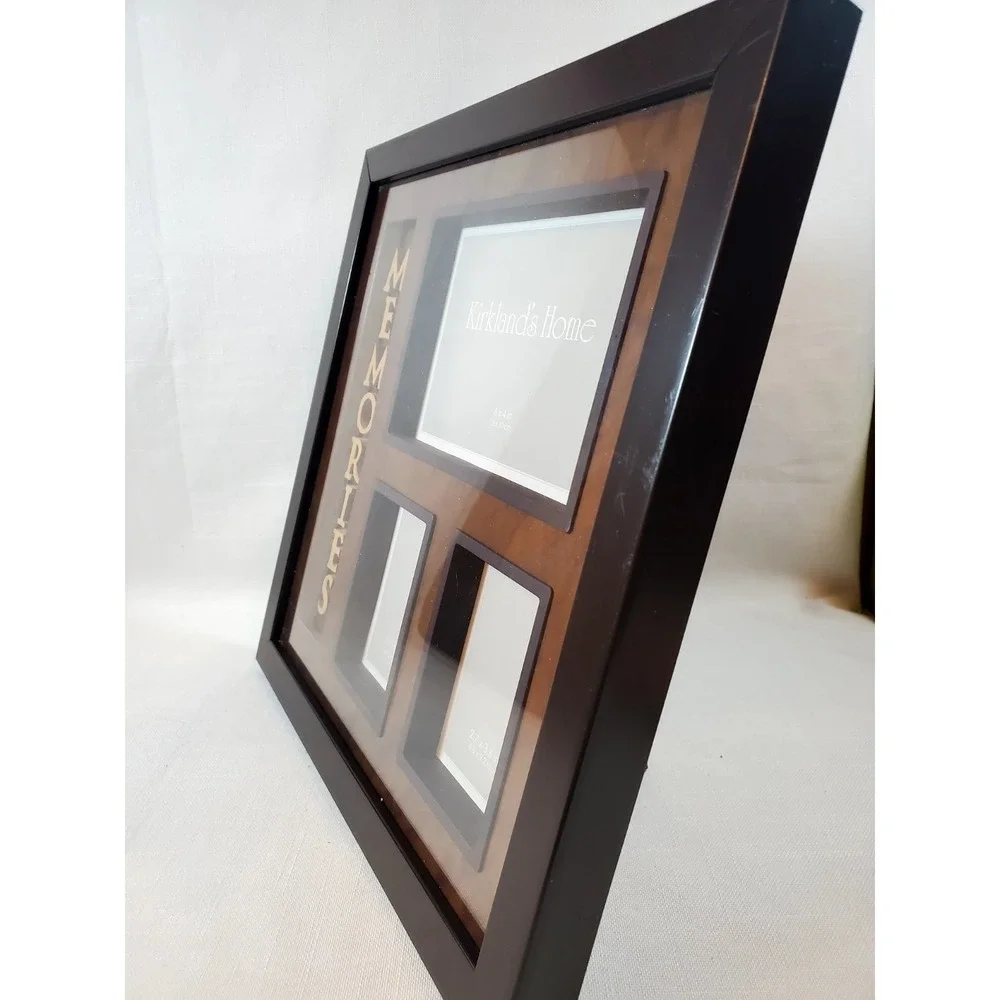 Kirkland's Home Memories Multi-Opening Picture Frame Holds‎ 3 Photos Brown